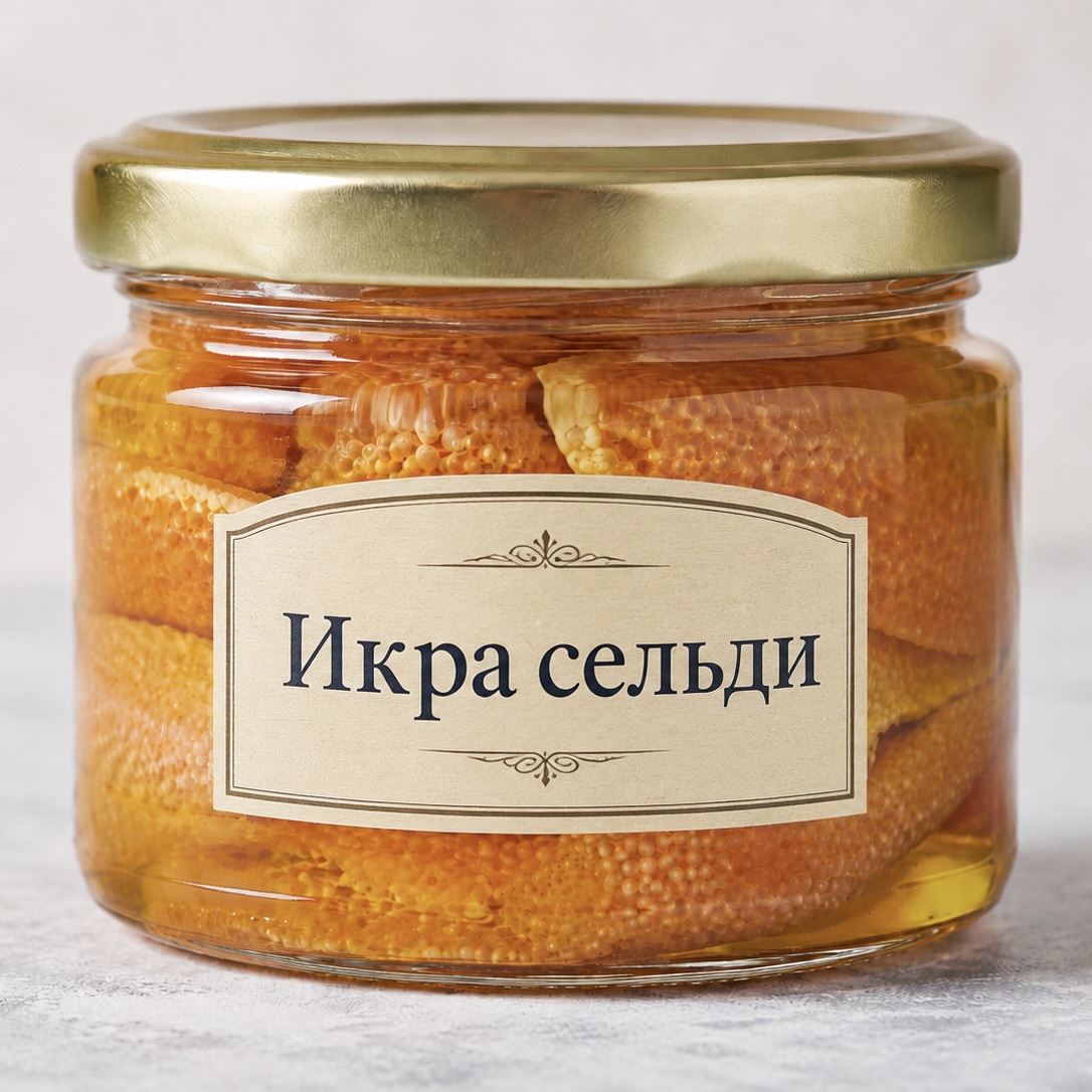 Икра Сельди соленая в масле, 120 грамм